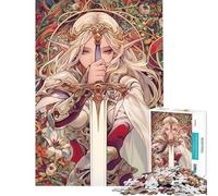 Rompecabezas de 1000 Piezas para Adultos Rompecabezas de Tarot Princesa y Caballero Juguetes antiestrés Mejora la Memoria cumpleaños (tamaño 38x26cm)