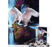 Rompecabezas de 1000 Piezas para Adultos Rompecabezas de Tigre Alado Juguete Educativo Regalo para Mujeres y Hombres colección de Artistas de Impossible Game Bellas Artes tamaño 38x52cm