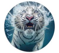 Rompecabezas de 1000 piezas para adultos. Rompecabezas de tigre de 1000 piezas para adultos. Diseño intrincado para adolescentes, decoración DIY y diversión para estimular el cerebro (67,5 x 67,5 cm).