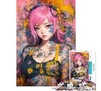 Rompecabezas de 1000 Piezas para Adultos Rompecabezas de Tinta neón para Adolescentes Rompecabezas Que mejoran la Memoria desafío Educativo Juego de desafío único 50x75cm