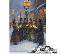 Rompecabezas de 1000 Piezas para Adultos. Rompecabezas de villancicos victorianos de 1000 Piezas para Adultos. Juego difícil y desafiante (75 x 50 cm).