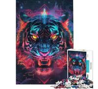 Rompecabezas de 1000 Piezas para Adultos Rompecabezas del Antiguo Ritual del Tigre Juego práctico para Adultos Decoración para el hogar (tamaño 38x52cm)