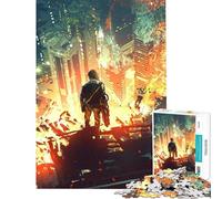 Rompecabezas de 1000 Piezas para Adultos Rompecabezas del Apocalipsis Juguete Decorativo para la Pared una Obra de Arte Toda la Familia (tamaño 38x52cm)