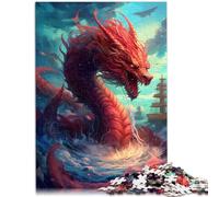 Rompecabezas de 1000 piezas para adultos, rompecabezas del mar del dragón, juego familiar, alivio del estrés, desafío difícil, rompecabezas de 19.7 x 29.5 pulgadas