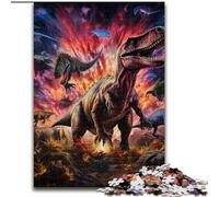 Rompecabezas de 1000 Piezas para Adultos Rompecabezas del Mundo de los Dinosaurios Hecho de cartón, Padres, Amantes y Amigos Edades 14+ 1000 Piezas(26x38cm)