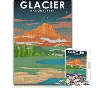 Rompecabezas de 1000 Piezas para Adultos, Rompecabezas del Parque Nacional Glaciar, Juego Imposible, Regalos para Mujeres, Juguetes antiestrés, tamaño 50x75cm