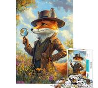 Rompecabezas de 1000 Piezas para Adultos Rompecabezas del Zorro Detective para Adultos Juegos Familiares para divertirse en Familia difícil y desafiante (tamaño 50x75cm)