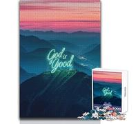Rompecabezas de 1000 Piezas para Adultos, Rompecabezas Dios es Bueno, Imposible, Regalo para Mujeres, Juguetes antiestrés, tamaño 38x52cm