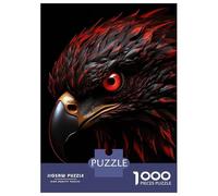 Rompecabezas De 1000 Piezas para Adultos Rompecabezas Eagle Red and Black Animal para Adultos Juego Práctico Análisis Y Lógica Juego Desafiante Regalos 52x38cm/1000pcs