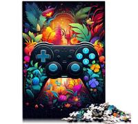 Rompecabezas de 1000 piezas para adultos, rompecabezas educativo de gamepad colorido, regalos secretos de Papá Noel, 19.7 x 29.5 pulgadas para adolescentes de 14 años en adelante