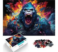 Rompecabezas de 1000 piezas para adultos, rompecabezas educativo de orangután, juego familiar, 14.95 x 20.47 pulgadas, genial
