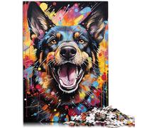 Rompecabezas de 1000 piezas para adultos, rompecabezas educativo de pinturas de perros salvajes, rompecabezas educativo de 19.7 x 29.5 pulgadas, Staycation Kill time
