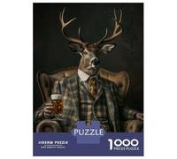 Rompecabezas De 1000 Piezas para Adultos Rompecabezas Elegant Elk Rompecabezas Juegos Relajantes Ensamblaje De Patrones Diversión En Casa Actividades, 70x50cm/1000pcs
