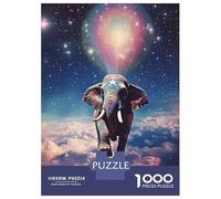 Rompecabezas De 1000 Piezas para Adultos Rompecabezas Elephant Flying in Space Rompecabezas para Adultos Juegos Divertidos Desafío Difícil Cumpleaños 52x38cm/1000pcs