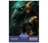 Rompecabezas De 1000 Piezas para Adultos Rompecabezas Epic Fantasy Artwork Guardian of The Raven Rompecabezas para Adultos Juegos Divertidos Arte De Pared Diversión En Casa Actividades, 70x50cm/1000