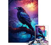 Rompecabezas de 1000 Piezas para Adultos Rompecabezas épico Rainy Crow Juguetes educativos Juego práctico de análisis y lógica Regalo Divertido (tamaño 50x75cm)