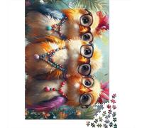 Rompecabezas de 1000 Piezas para Adultos, Rompecabezas estándar, Rompecabezas de Pollito, decoración Familiar, Juego Educativo (75 x 50 cm)