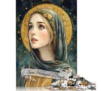 Rompecabezas de 1000 Piezas para Adultos, Rompecabezas estándar, Rompecabezas de Santa Hildegarda de Bingen, Juego Educativo para decoración Familiar (38 x 26 cm)