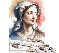 Rompecabezas de 1000 Piezas para Adultos, Rompecabezas estándar, Rompecabezas de Santa Isabel Ana Seton, Juego Educativo para decoración Familiar (75 x 50 cm)