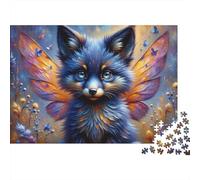 Rompecabezas De 1000 Piezas para Adultos Rompecabezas Fantasy Fox Wings Art Print Rompecabezas para Adultos Juguetes Antiestrés Mejora La Memoria Diversión En Casa Actividades, 70x50cm/1000pcs