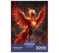 Rompecabezas De 1000 Piezas para Adultos Rompecabezas Fiery Phoenix in Flight Rompecabezas para Adultos Juego Familiar Arte De Pared Actividades Divertidas En Casa 38x26cm/1000pcs