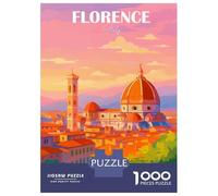 Rompecabezas De 1000 Piezas para Adultos Rompecabezas Florence, Italy Cityscape Art Rompecabezas para Adultos Juego Familiar Alivia El Estrés Juego Desafiante Regalos 38x26cm/1000pcs
