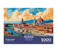 Rompecabezas De 1000 Piezas para Adultos Rompecabezas Florence Italy Cityscape Rompecabezas para Adultos Juego Familiar Alivia El Estrés Juego Desafiante Regalos 38x26cm/1000pcs