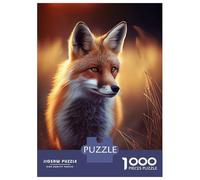 Rompecabezas De 1000 Piezas para Adultos Rompecabezas Fox Animal Cute Rompecabezas para Adultos Juego Familiar Arte De Pared Actividades Divertidas En Casa 38x26cm/1000pcs