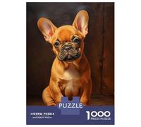 Rompecabezas De 1000 Piezas para Adultos Rompecabezas French Bulldog Fawn Rompecabezas para Adultos Juego De Ingenio Decoración del Hogar Juego Desafiante Regalos 70x50cm/1000pcs