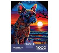 Rompecabezas De 1000 Piezas para Adultos Rompecabezas French Bulldog Style 2 para Adultos Juego Práctico Análisis Y Lógica Juego Desafiante Regalos 38x26cm/1000pcs