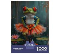 Rompecabezas De 1000 Piezas para Adultos Rompecabezas Frog in A Tutu Rompecabezas para Adultos Juegos Relajantes Análisis Y Lógica Diversión En Casa Actividades, 38x26cm/1000pcs