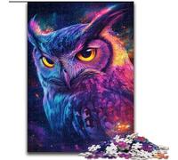 Rompecabezas de 1000 Piezas para Adultos, Rompecabezas Galaxy Owl para Adultos, tamaño 50x75cm, Juego de ingenio, Juego Familiar Interactivo, Apto para Mayores de 14 años.