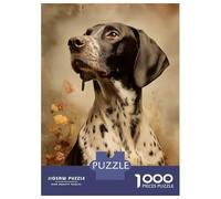Rompecabezas De 1000 Piezas Para Adultos Rompecabezas German Shorthaired Pointer Portrait with Floral Accents Rompecabezas Para Adultos Juego De Ingenio Decoración Del Hogar Juego Desafiante Regalos 7