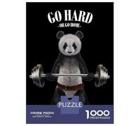Rompecabezas De 1000 Piezas para Adultos Rompecabezas Giant Panda Weightlifting Rompecabezas para Adultos Juego De Ingenio Decoración del Hogar Juego Desafiante Regalos 70x50cm/1000pcs
