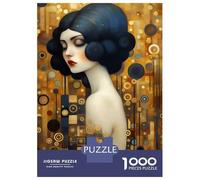 Rompecabezas De 1000 Piezas para Adultos Rompecabezas Golden Abstract Lady Rompecabezas Juegos Relajantes Ensamblaje De Patrones Diversión En Casa Actividades, 70x50cm/1000pcs