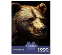 Rompecabezas De 1000 Piezas para Adultos Rompecabezas Golden Bear Portrait Rompecabezas para Adultos Juegos Relajantes Análisis Y Lógica Diversión En Casa Actividades, 38x26cm/1000pcs