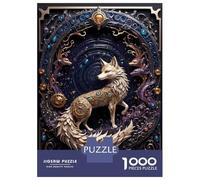 Rompecabezas De 1000 Piezas para Adultos Rompecabezas Golden White Fox Steampunk Rompecabezas Juegos Relajantes Ensamblaje De Patrones Diversión En Casa Actividades, 38x26cm/1000pcs