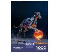 Rompecabezas De 1000 Piezas para Adultos Rompecabezas Greyhound Basketball Player Digital Art Rompecabezas para Adultos Juego De Ingenio Decoración del Hogar Juego Desafiante Regalos 70x50cm/1000pcs