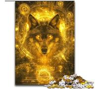 Rompecabezas de 1000 Piezas para Adultos, Rompecabezas imposibles de Golden Wolf, Juego Interactivo Familiar, decoración del hogar DIY, Regalo desafiante y Estimulante (tamaño 50x75cm)