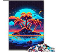 Rompecabezas de 1000 Piezas para Adultos, Rompecabezas imposibles de Isla de Playa para Adultos, tamaño: 38x26cm, Juego Decorativo de Bricolaje Que desafía el Cerebro, Juguete Interactivo Familiar.