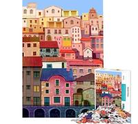 Rompecabezas de 1000 Piezas para Adultos Rompecabezas Italiano para Adultos Juegos Divertidos para aliviar el estrés Interacción Entre Padres e Hijos (Tamaño 38x26cm)