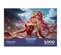 Rompecabezas De 1000 Piezas para Adultos Rompecabezas Japanese Anime Girl in Red Rompecabezas para Adultos Juegos Relajantes Mejora La Memoria Juego Desafiante Regalos 52x38cm/1000pcs