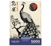 Rompecabezas De 1000 Piezas para Adultos Rompecabezas Japanese Beautiful Peacock Rompecabezas para Adultos Juego Familiar Arte De Pared Actividades Divertidas En Casa 38x26cm/1000pcs
