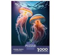 Rompecabezas De 1000 Piezas para Adultos Rompecabezas Jellyfish Colorful Rompecabezas para Adultos Juego Familiar Arte De Pared Actividades Divertidas En Casa 70x50cm/1000pcs