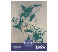 Rompecabezas De 1000 Piezas para Adultos Rompecabezas Killer Whale Orca para Adultos Juego Práctico Análisis Y Lógica Juego Desafiante Regalos 38x26cm/1000pcs