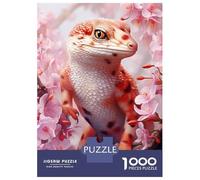 Rompecabezas De 1000 Piezas para Adultos Rompecabezas Leopard Gecko Watercolor Rompecabezas Juegos Relajantes Ensamblaje De Patrones Diversión En Casa Actividades, 52x38cm/1000pcs