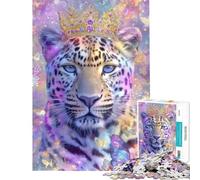 Rompecabezas de 1000 Piezas para Adultos Rompecabezas Leopard Queen Juego práctico para aliviar el estrés cumpleaños (tamaño 38x52cm)