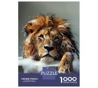 Rompecabezas De 1000 Piezas para Adultos Rompecabezas Lion in A Bubble Bath Rompecabezas para Adultos Juegos Divertidos Desafío Difícil Cumpleaños 38x26cm/1000pcs