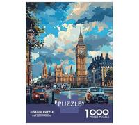 Rompecabezas De 1000 Piezas para Adultos Rompecabezas London, United Kingdom Cityscape Rompecabezas para Adultos Juego Familiar Alivia El Estrés Juego Desafiante Regalos 52x38cm/1000pcs