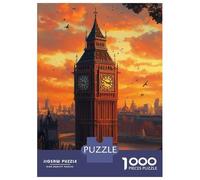 Rompecabezas De 1000 Piezas para Adultos Rompecabezas London's Golden Hour Rompecabezas para Adultos Juego Familiar Arte De Pared Actividades Divertidas En Casa 70x50cm/1000pcs